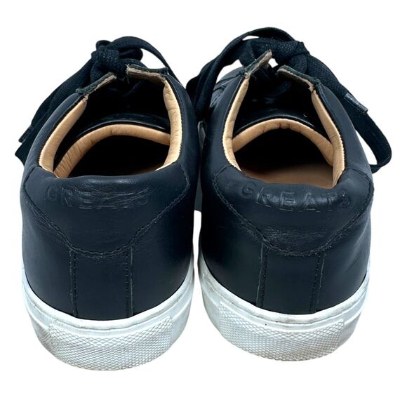 Greats Brooklyn Leather Sneakers Shoes Women’s US 7 Black Round Toe Lace Up - Picture 4 of 9